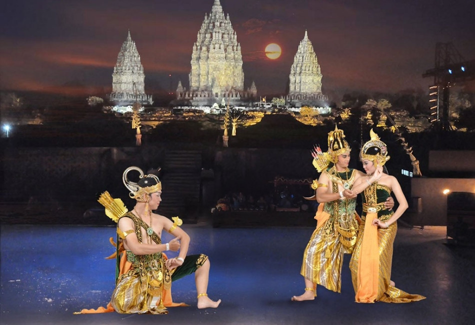 Ramayana Ballet performance at Prambanan Temple in Yogyakarta Java