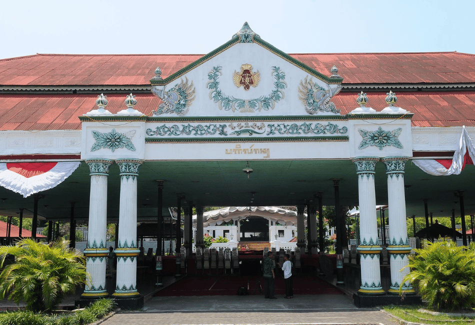 traditional Javanese pavilion at the Sultan Palace Keraton in Yogyakarta