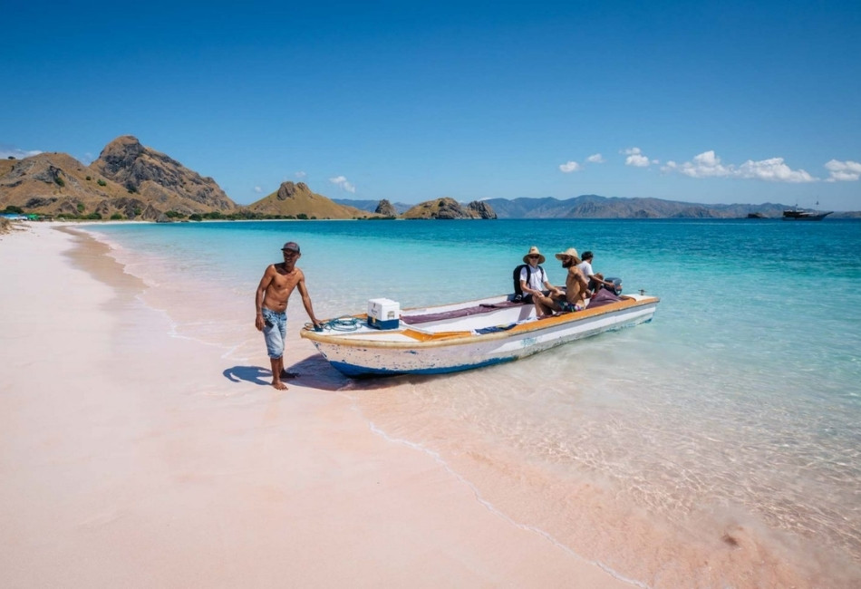 Pink Beach Indonesia for a luxury beach vacation