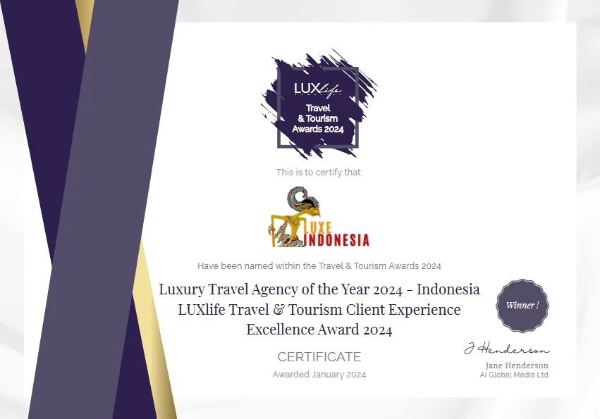 best indonesia travel designer award