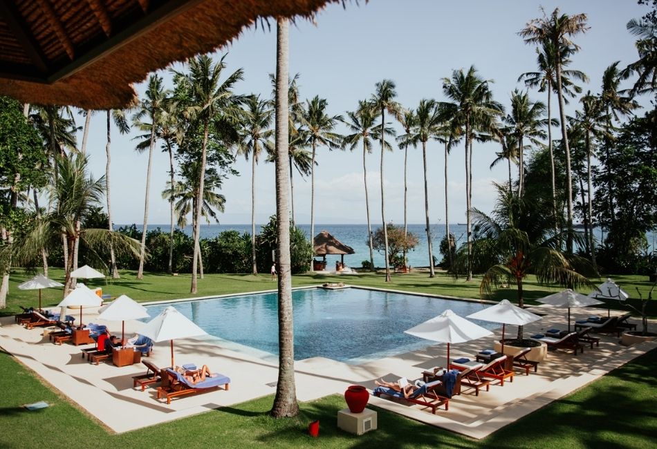 Luxury villa pool setting for Indonesia concierge travel services