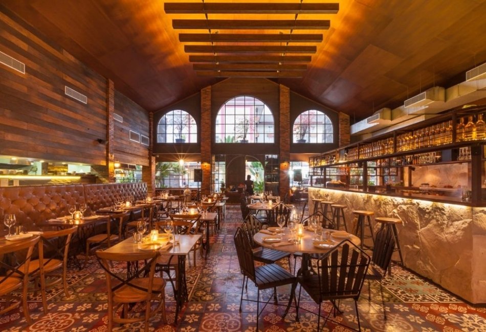 Upscale restaurant interior for a luxury dining experience in Indonesia