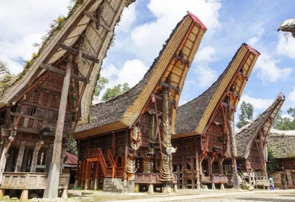 Tongkonan traditional houses in Toraja for an elite cultural tour in Indonesia
