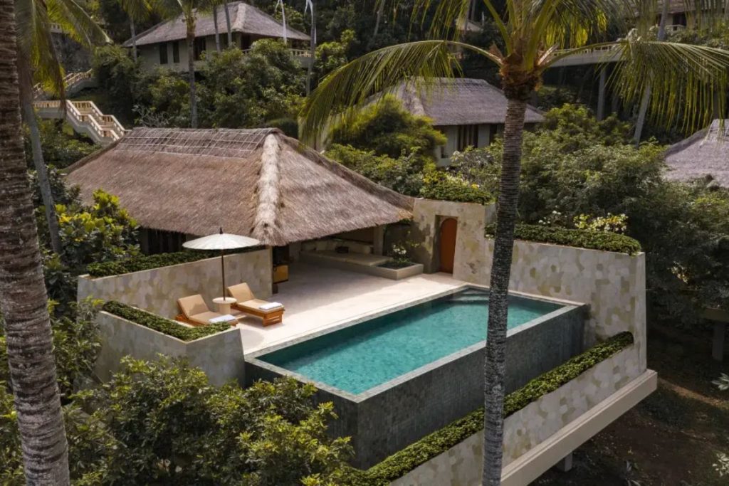 Open-air massage pavilions