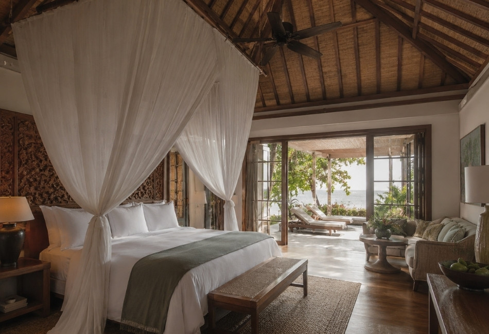 Four Seasons Resort Bali At Jimbaran Bay elegant oceanview villa bedroom