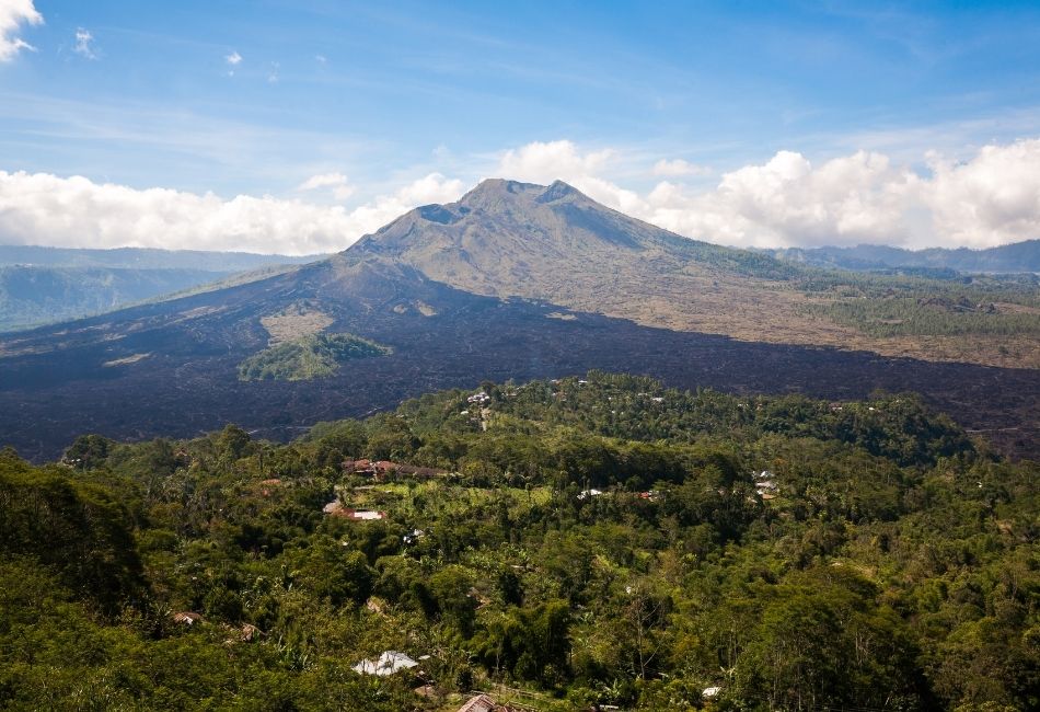 Kintamani highlands from the mount batur summit